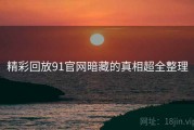 精彩回放91官网暗藏的真相超全整理