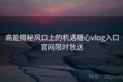 高能揭秘风口上的机遇糖心vlog入口官网限时放送