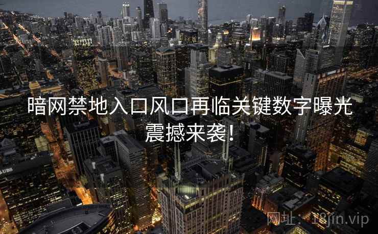 暗网禁地入口风口再临关键数字曝光震撼来袭! 暗网禁地入口风口再临关键数字曝光震撼来袭!