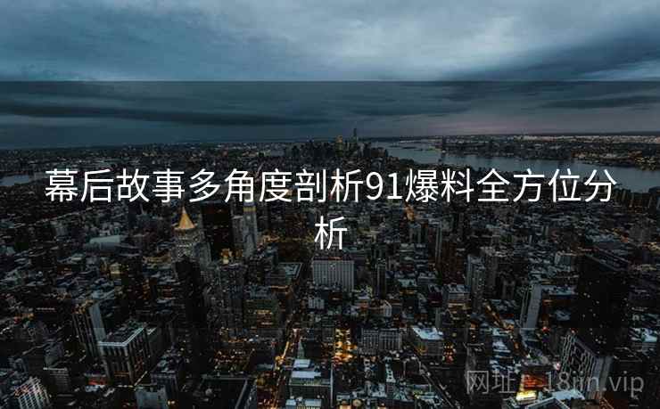 幕后故事多角度剖析91爆料全方位分析 幕后故事多角度剖析91爆料全方位分析