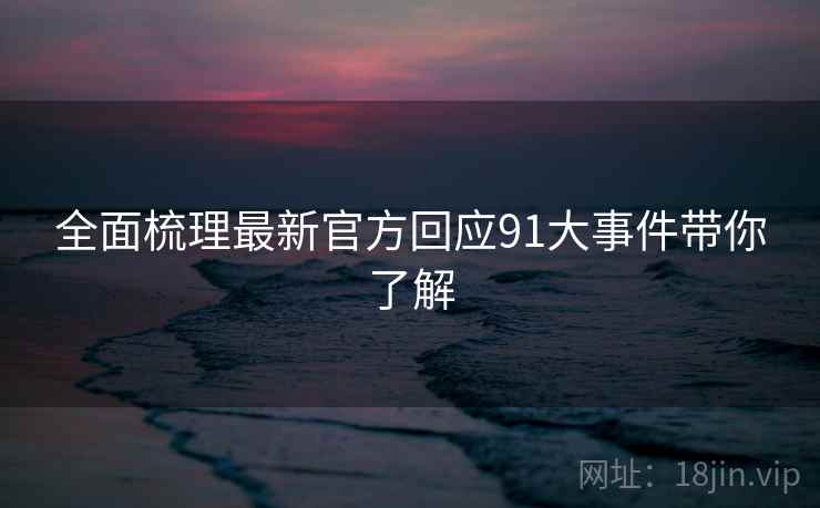 全面梳理最新官方回应91大事件带你了解 全面梳理最新官方回应91大事件带你了解
